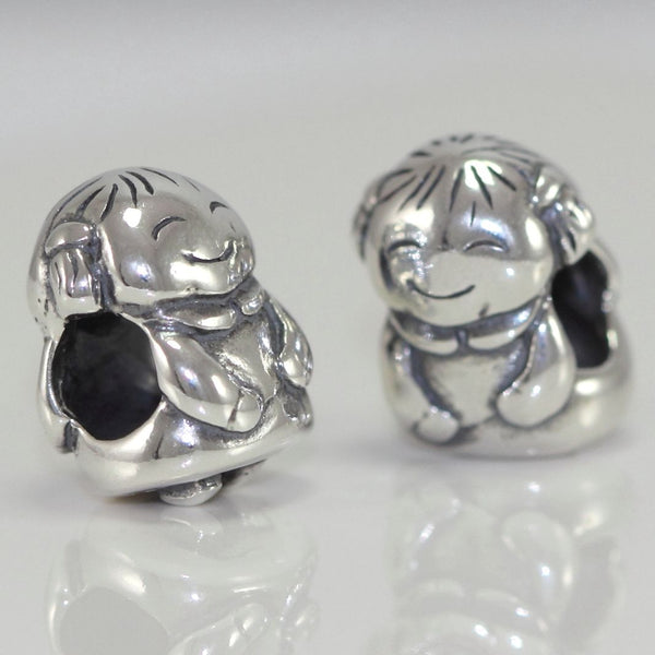 1pc Solid 925 Sterling Silver My Love Bead Charm, Compatible with Pandora All Other Charm Bracelet, EC166