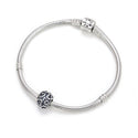 1pc Real 925 Sterling Silver Sea of Hearts Love Bead Charm, Compatible with Pandora All Other Charm Bracelet, EC4-B7