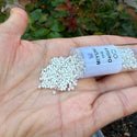 7.5g Miyuki Delica 11/0 Seed Beads, Opaque Matte Silver Plated DB551F