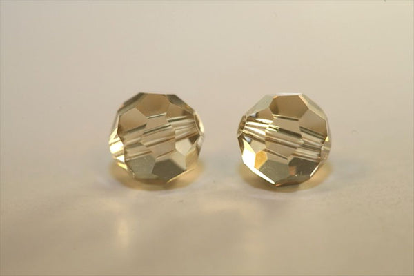 50pcs Adabele Austrian Faceted Round Crystal Beads #5000, Silver Champagne, Size Selections: 4mm/6mm/8mm/10mm