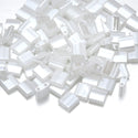 10g Miyuki Full Tila Square Seed Beads 5x5mm, Ceylon Pearl White (TL-511)