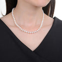 Natural Grade AA+ Potato Round White Cultured Freshwater Pearl Necklace, 6-7mm Pearl Strand, Length Selections: 16 inch/18 Inch