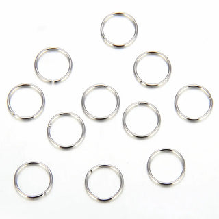 200pcs 304 Stainless Steel Open Jump Rings (4mm/6mm/8mm)