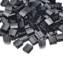 10g Miyuki Full Tila Square Seed Beads 5x5mm, Opaque Black (TL401)