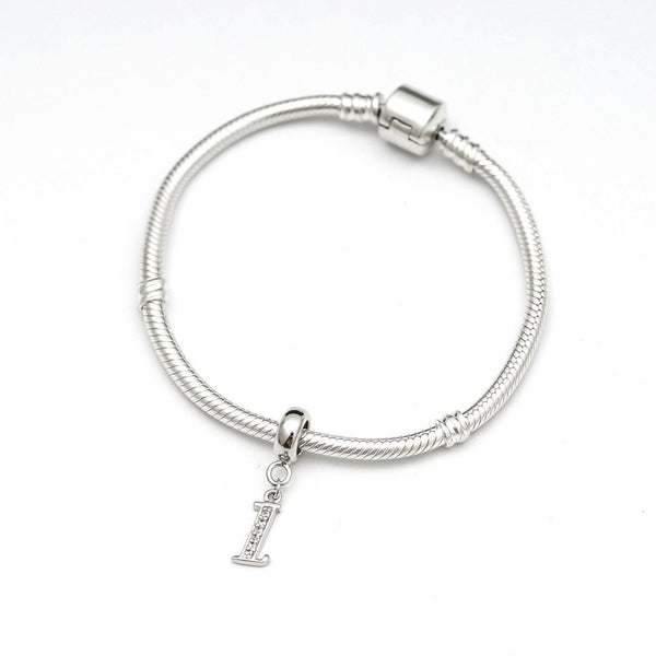 1pc 925 Sterling Silver Letter I, Alphabet Charm Pendant Drop, 18mm Long, Hole ID 4.5mm, EC3-A9