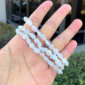 1 Strand Stretch Natural White Moonstone Free Form Gemstone Bracelet, 5-8mm Small Beads, Length Selections: 7 inch/7.5 inch
