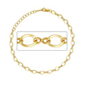1pc Real 1/20 14K Gold Filled 3.7mm Figure 8 Cable Chain Bracelet, 6.5 Inch with 1 Inch Extender, JB-22