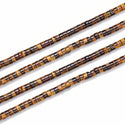 Natural Yellow Tiger Eye Gemstone Heishi Tube Rondelle Beads, 4x2mm/Small, Hole ID 0.9mm, 14.5 Inch/1 Strand, GH-C20