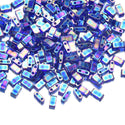 10g Miyuki Half Tila Seed Beads 5x2.3mm, Rainbow Dark Cobalt (HTL-177)