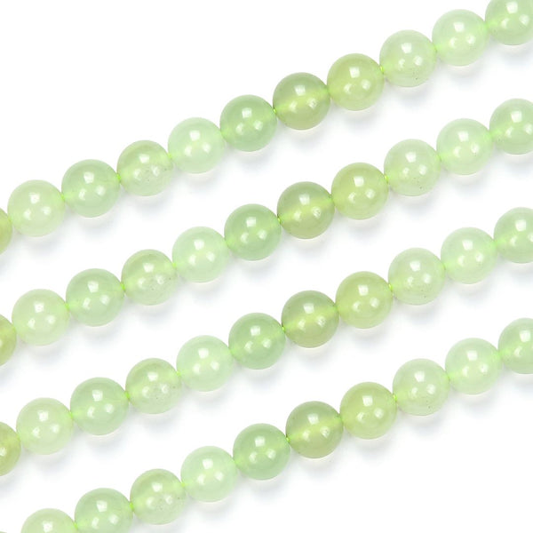 Natural New Jade Serpentine Gemstone Round Beads, 1 Strand/15 Inch, Size Selections: 6mm/8mm/10mm