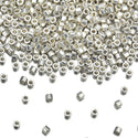 7.5g Miyuki Delica 11/0 Hex Cut Seed Beads, Galvanized Silver DBC35