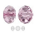 24pcs Adabele Austrian Faceted Rondelle Crystal Beads #5040, Rosaline (Light Pink), Size Selections: 6x4mm, 8x6mm, 10x8mm