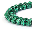 Synthetic Green Malachite Gemstone Round Beads, 1 Strand/15 Inch, Size Selections: 4mm/6mm/8mm/10mm