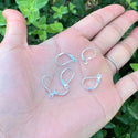 10pcs 925 Sterling Silver Leverback Earring Hooks, Open Ring, 17mm, SS54-1