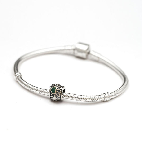 1pc Solid 925 Sterling Silver Precious Heart Charm Love Bead, Compatible with Pandora All Other Charm Bracelet, EC647