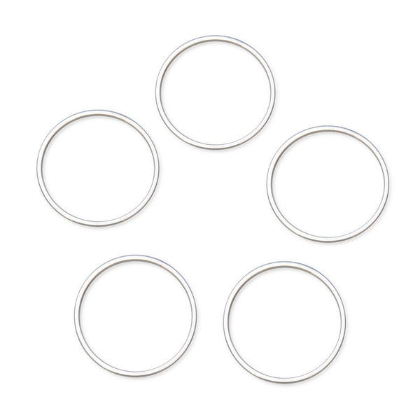 100pcs Round Circle Beading Hoops, Open Back Bezel Frame, Sterling Silver Plated Brass, Size Selections: 12mm/16mm/20mm