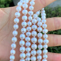 Natural Grade AAA Round White Cultured Freshwater Pearl Necklace, 8-9mm Pearl Strand, Length Selections: 16 inch/18 Inch