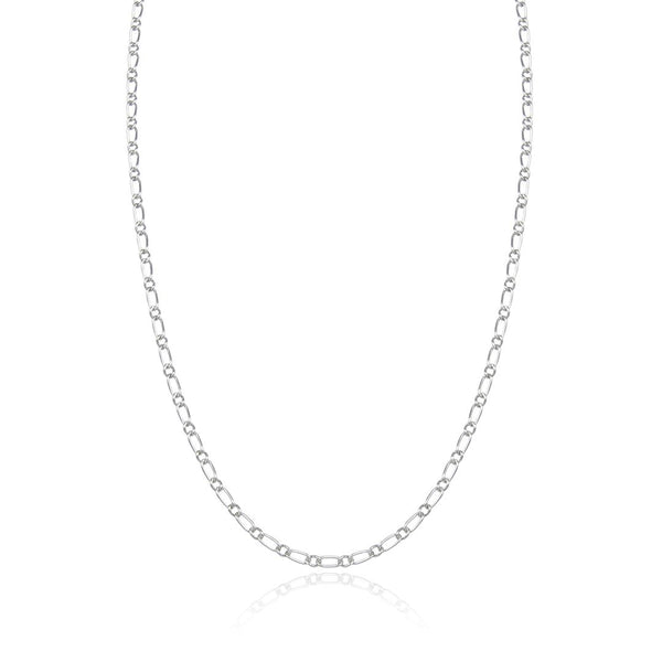 1pc 925 Sterling Silver Long Short Link Chain Necklace, Tarnish Resistant Rhodium Plated, 3.6mm, Large Thick, Length Selections: 18/20/22/24/26/28 Inch