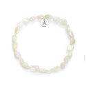 1 Strand Stretch Natural White Moonstone Free Form Gemstone Bracelet, 5-8mm Small Beads, Length Selections: 7 inch/7.5 inch