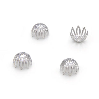 100pcs 10mm 304 Stainless Steel Bead Caps – Hypoallergenic Surgical Grade End Caps