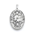 5pcs 316 Surgical Stainless Steel Living Memory Floating Lockets, 35mm Oval Filigree Flower Waterproof Pendants, MP-A6