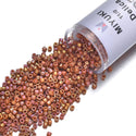 7.5g Miyuki Delica 11/0 Seed Beads, Opaque Rainbow Glazed Persimmon DB2274