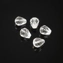 24pcs Adabele Austrian Faceted Teardrop Crystal Beads #5500, Crystal Clear, 10mm x 8mm, Hole ID 1.1mm, SST-1001