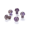 4pcs Natural Purple Amethyst Hand Carved Mushroom Gemstone, 20mm Loose Cut Stones, G3P-B2