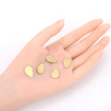 20pcs Brushed Raw Brass Teardrop Pendant Drop, 18mm, Unplated/Uncoated, CF-A12
