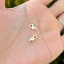 2pcs Real 1/20 14K Gold Filled Rectangle Lobster Claw Clasps, Open Jump Ring, Size Selections: 10mm/12mm/14mm