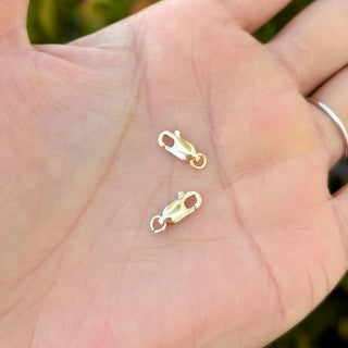 2pcs Real 1/20 14K Gold Filled Rectangle Lobster Claw Clasps, Open Jump Ring, Size Selections: 10mm/12mm/14mm