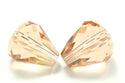 24pcs Adabele Austrian Faceted Teardrop Crystal Beads #5500, Light Peach Pink, 10mm x 8mm, Hole ID 1.1mm, SST-1018