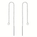 10pcs 316 Grade Surgical Stainless Steel Threader Earring Chains with Open Ring (2 Inch/3 Inch/ 4 Inch)
