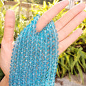 140pcs Creative Club Faceted Rondelle Crystal Glass Beads, Aquamarine Blue, 8x6mm, Hole ID 1.1mm, CCR810