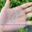 10pcs 925 Sterling Silver Interchangeable Leverback Earring Hooks, Tarnish Resistant Rhodium Plated, 17mm, SS7-3