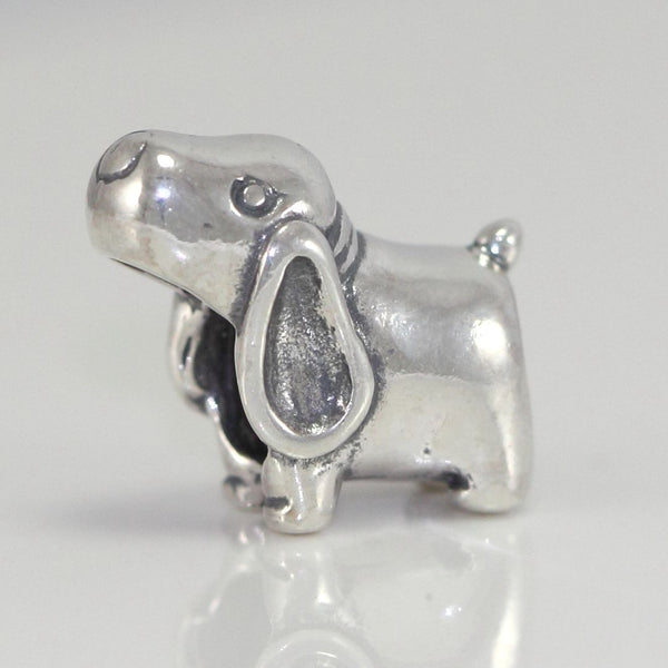 1pc Cute Solid 925 Sterling Silver Dog Charm Puppy Bead, Compatible with Pandora All Other Charm Bracelets, EC2-A2