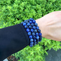 1 Strand Stretch Natural Blue Sodalite Beaded Gemstone Bracelet, 8mm Bead, Length Selections: 7 inch/7.5 inch/8 inch/8.5 inch