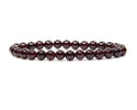 1 Strand Stretch Natural Dark Red Garnet Beaded Gemstone Bracelet, 6mm Beads, Length Selections: 7 inch/7.5 inch/8 inch