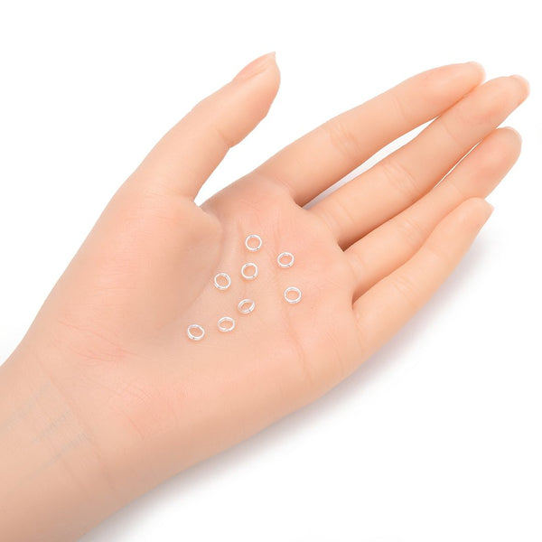 20pcs 925 Sterling Silver Split Jump Rings, 0.7mm/21 Gauge, Size Selections: 5mm/6mm/7mm/8mm/10mm/12mm