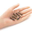 100pcs 26mm Glue On Jewelry Bails, Antique Bronze, 15mm Leaf Flat Pad Base, MC-R2