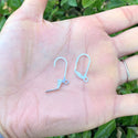 10pcs 925 Sterling Silver Leverback Earring Hooks, Closed Ring, 17mm, SS87-1