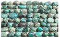 Natural Turquoise Gemstone Oval Tumbled Pebble Beads, Irregular, 5mm to 8mm, Hole ID 1mm, 15 Inch/1 Strand, GZ11-61