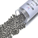 7.5g Miyuki Delica 11/0 Seed Beads, Transparent Matte Nickel-Plated DB321
