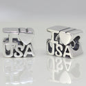 1pc Solid 925 Sterling Silver I Love USA Charm Love Freedom Bead, Compatible with Pandora All Other Charm Bracelet, EC233