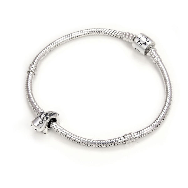 1pc Cute Solid 925 Sterling Silver Horse Charm Good Luck Bead, Compatible with Pandora All Other Charm Bracelets, EC2-M2