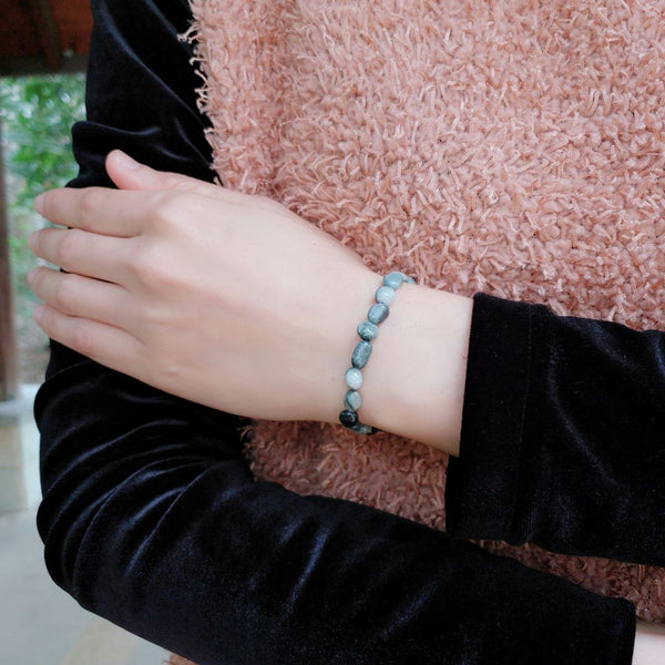 1 Strand Stretch Natural Grade A Eagle Eye Free Form Gemstone Bracelet, 5-8mm Small Beads, Length Selections: 7 inch/7.5 inch