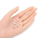 100pcs Smooth 15mm Tube Beads, Sterling Silver Plated Brass, Hole ID Selections: 1.5mm/2.4mm