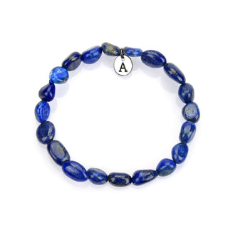 1 Strand Stretch Natural Blue Lapis Lazuli Free Form Gemstone Bracelet, 5-8mm Small Beads, Length Selections: 7 inch/7.5 inch