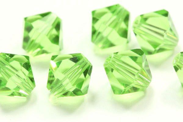 100pcs Adabele Austrian Faceted Bicone Crystal Beads #5301, Peridot Green, Size Selections: 3mm/4mm/5mm/6mm