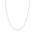 1pc 925 Sterling Silver Rolo Link Cable Chain Necklace, Tarnish Resistant Rhodium Plated, 4.2mm, Large Strong, Length Selections: 18/20/26/28 inch